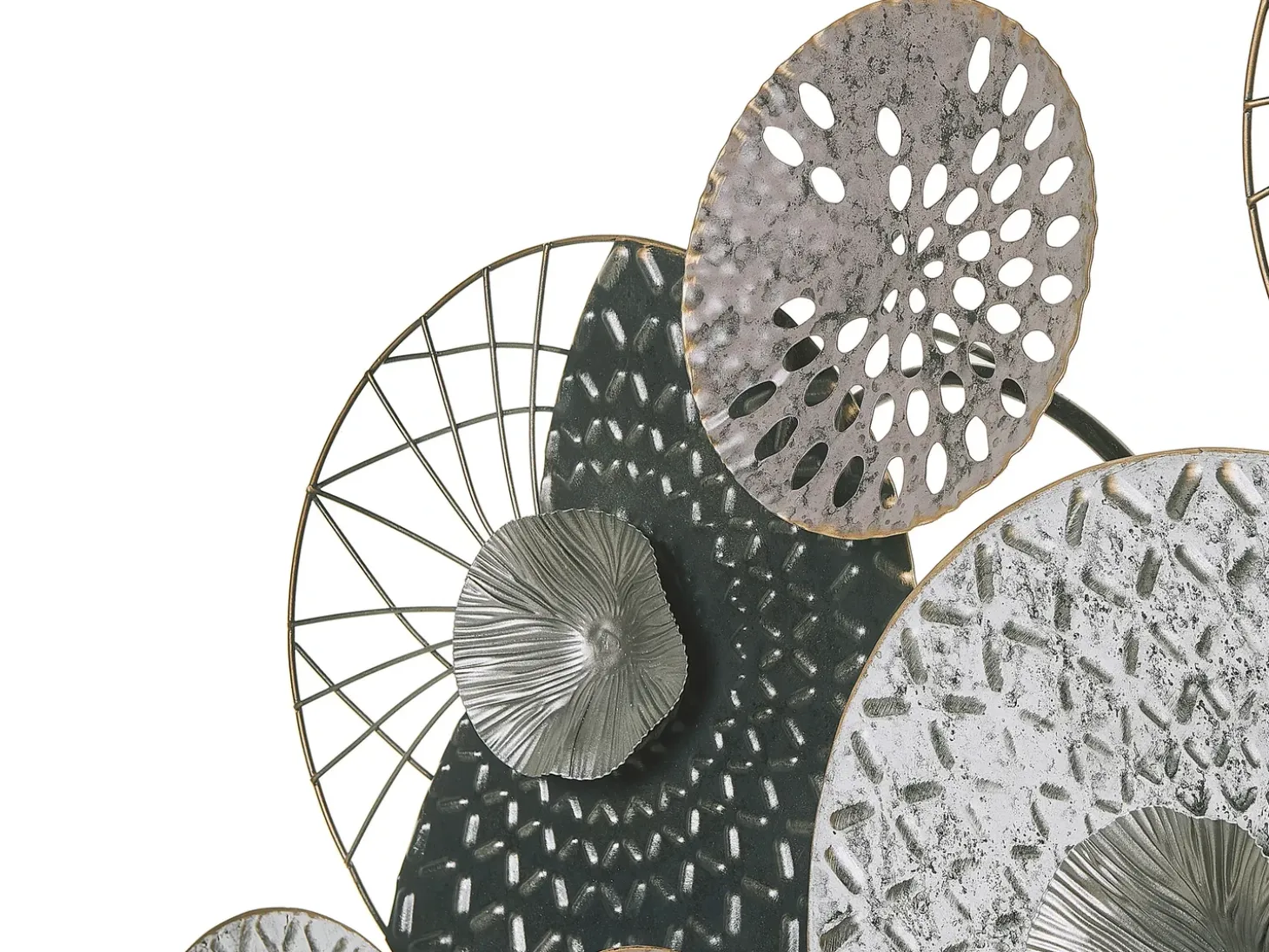 Vægdekoration CESIUM Metal 58 cm Sølv