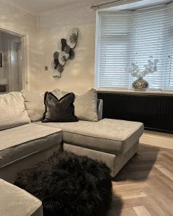 Vægdekoration CESIUM Metal 58 cm Sølv