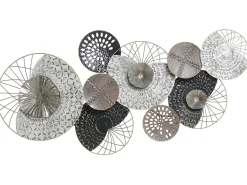 Vægdekoration CESIUM Metal 58 cm Sølv