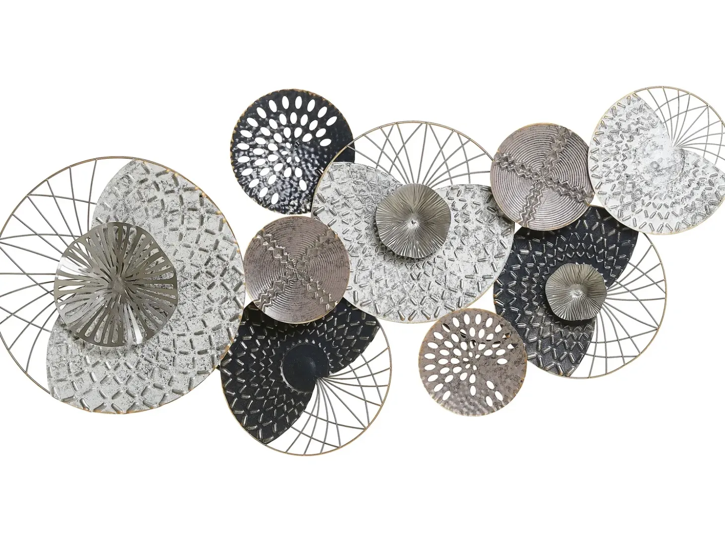 Vægdekoration CESIUM Metal 58 cm Sølv