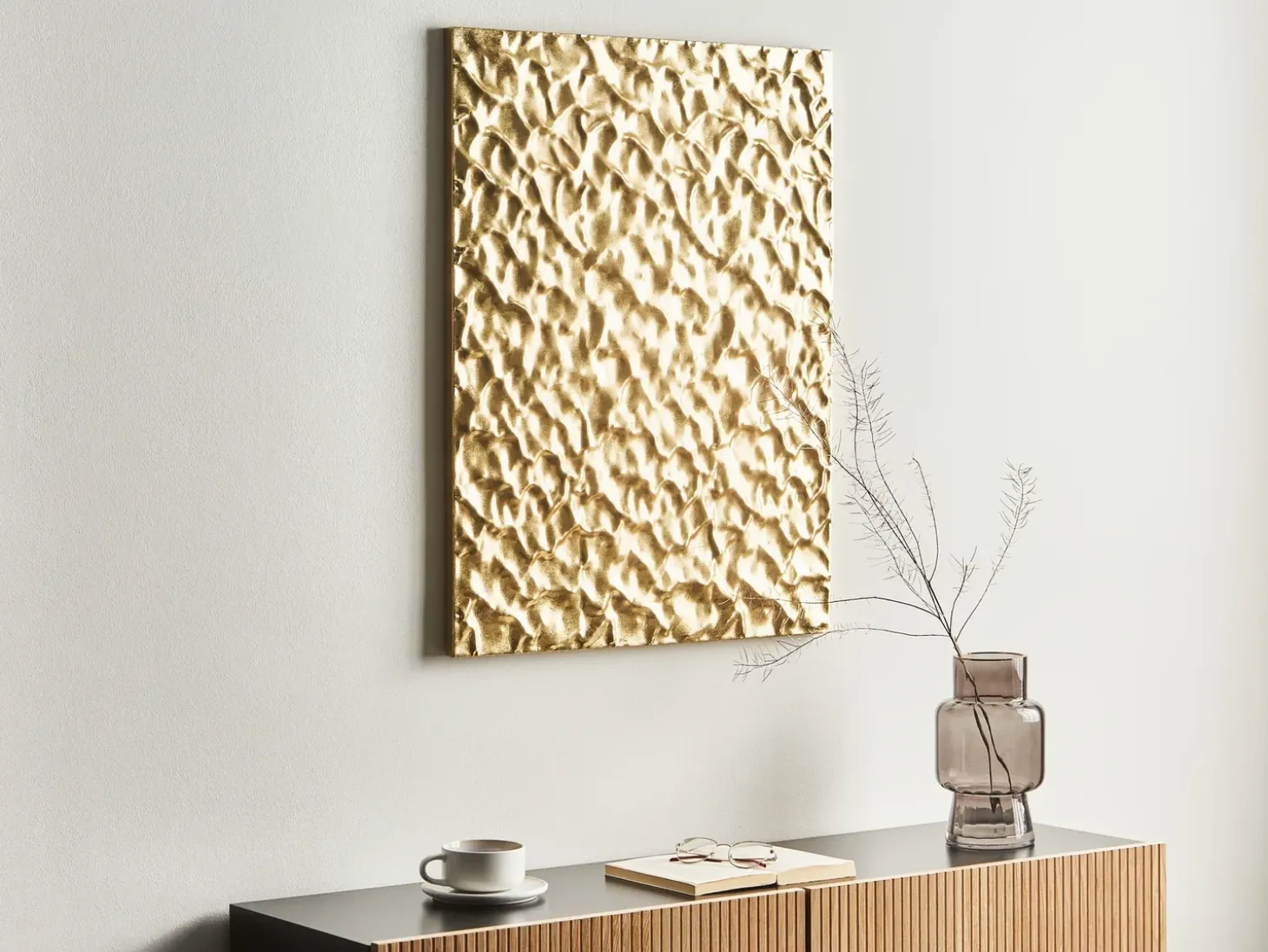 Vægdekoration COIMBRA Metal 79 cm Guld