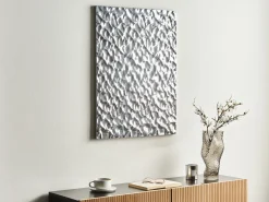 Vægdekoration COIMBRA Metal 79 cm Sølv