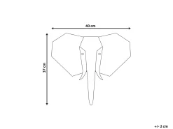 Vægdekoration Elefant GAROUA Mangotræ 37 cm Brun