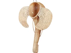 Vægdekoration Elefant GRUNEY Rattan 83 cm Naturlig