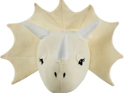 Vægdekorationer til børn Dinosaur REXX Bomuld 29 cm Lys Beige