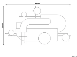 Vægdekoration LUTETIUM Metal 55 cm Sort