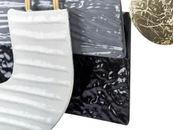 Vægdekoration LUTETIUM Metal 55 cm Sort