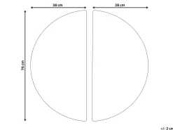 Vægdekoration MANDAU Glas 76 cm Sort