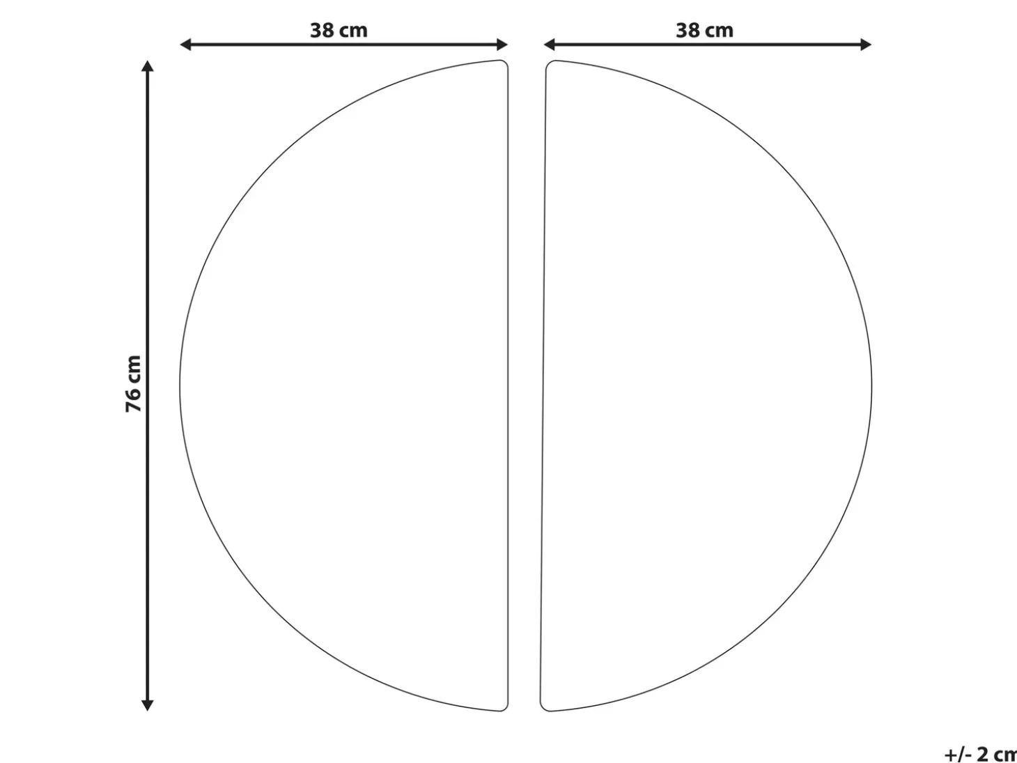 Vægdekoration MANDAU Glas 76 cm Sort