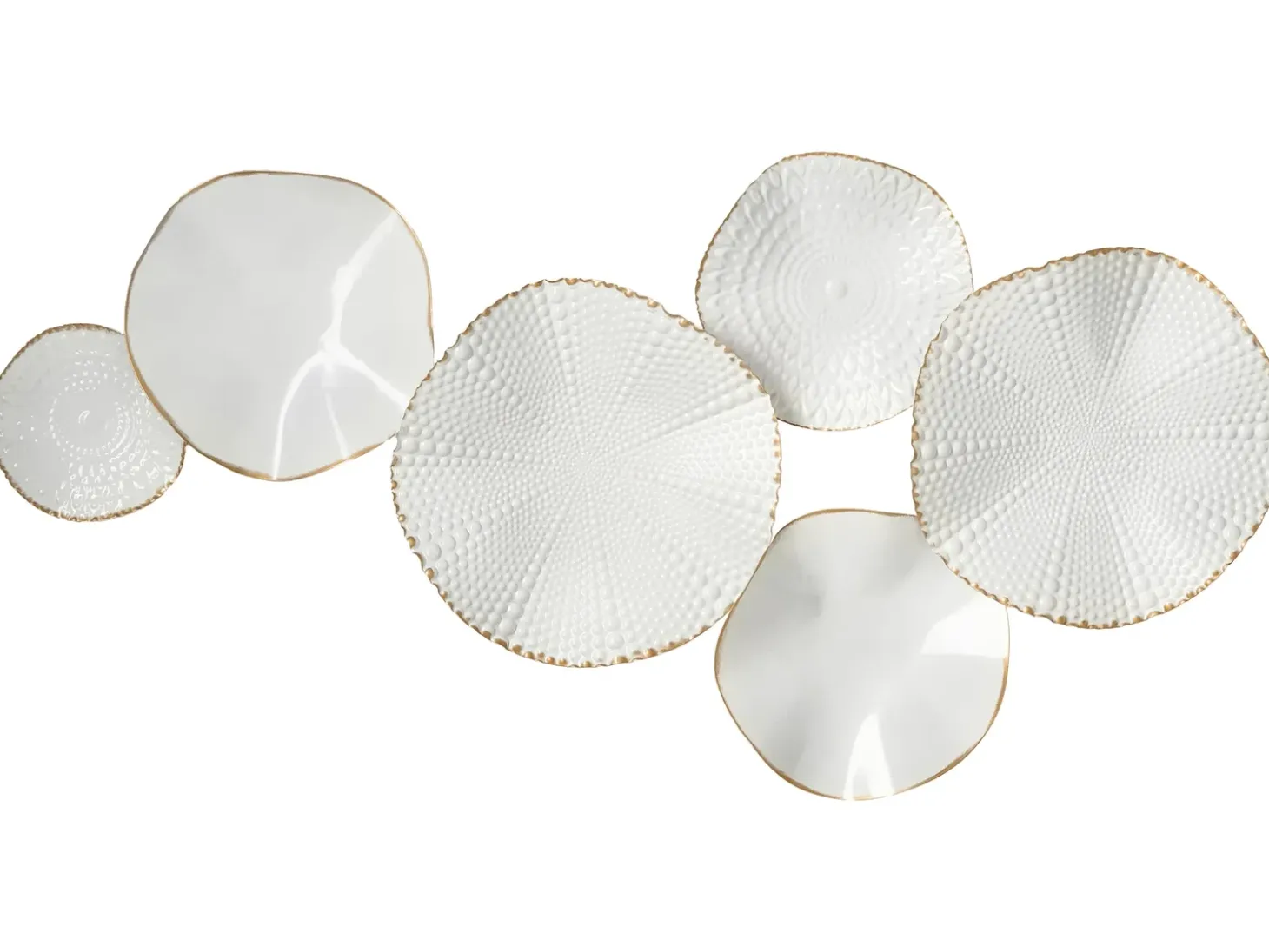 Vægdekoration NEODYNIUM Metal 47 cm Hvid