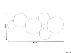Vægdekoration NEODYNIUM Metal 47 cm Hvid