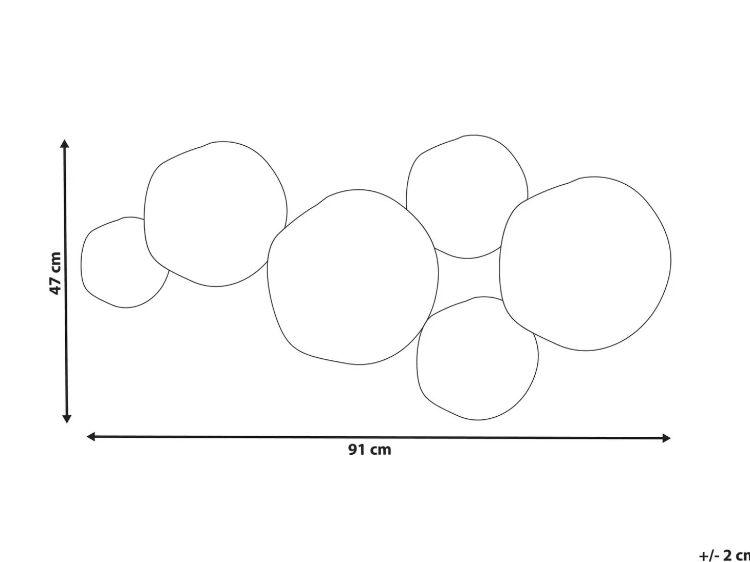 Vægdekoration NEODYNIUM Metal 47 cm Hvid