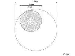 Vægdekoration RUBIDIUM Metal 49 cm Sort