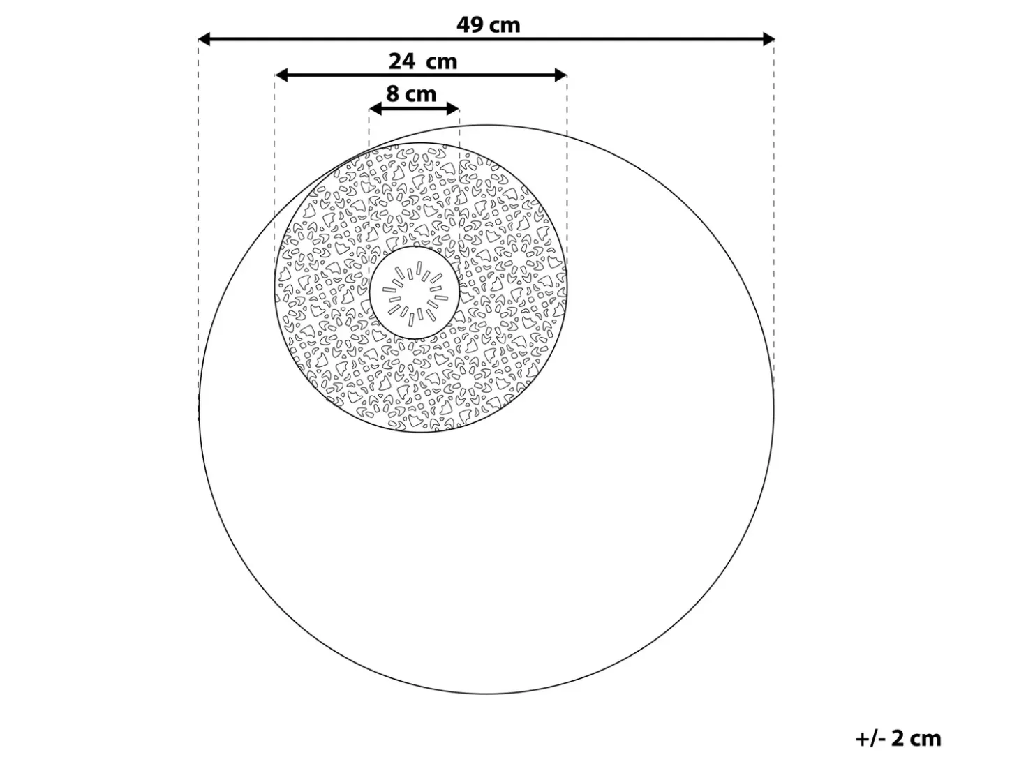 Vægdekoration RUBIDIUM Metal 49 cm Sort