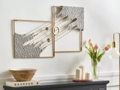 Vægdekoration SKERRIES Metal 45 cm Grå