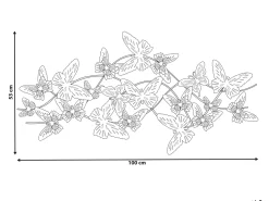 Vægdekoration Sommerfugl GALLIUM Metal 53 cm Multifarvet
