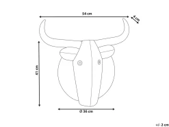 Vægdekoration Tyr ERBIUM Metal 41 cm Grå