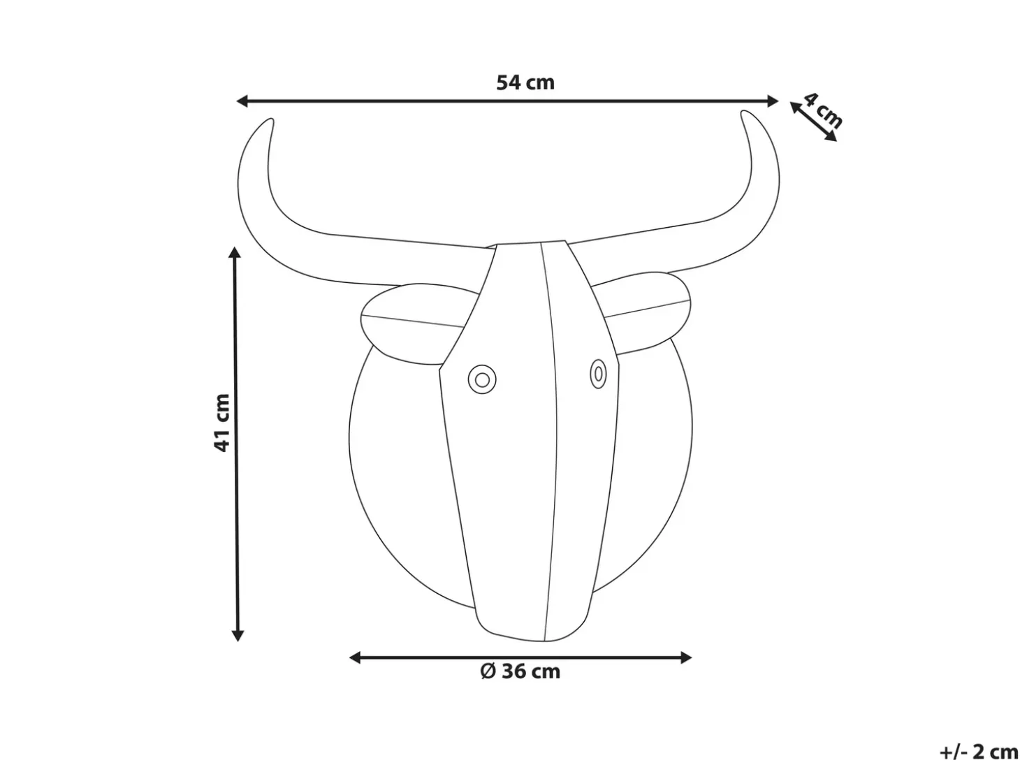 Vægdekoration Tyr ERBIUM Metal 41 cm Grå