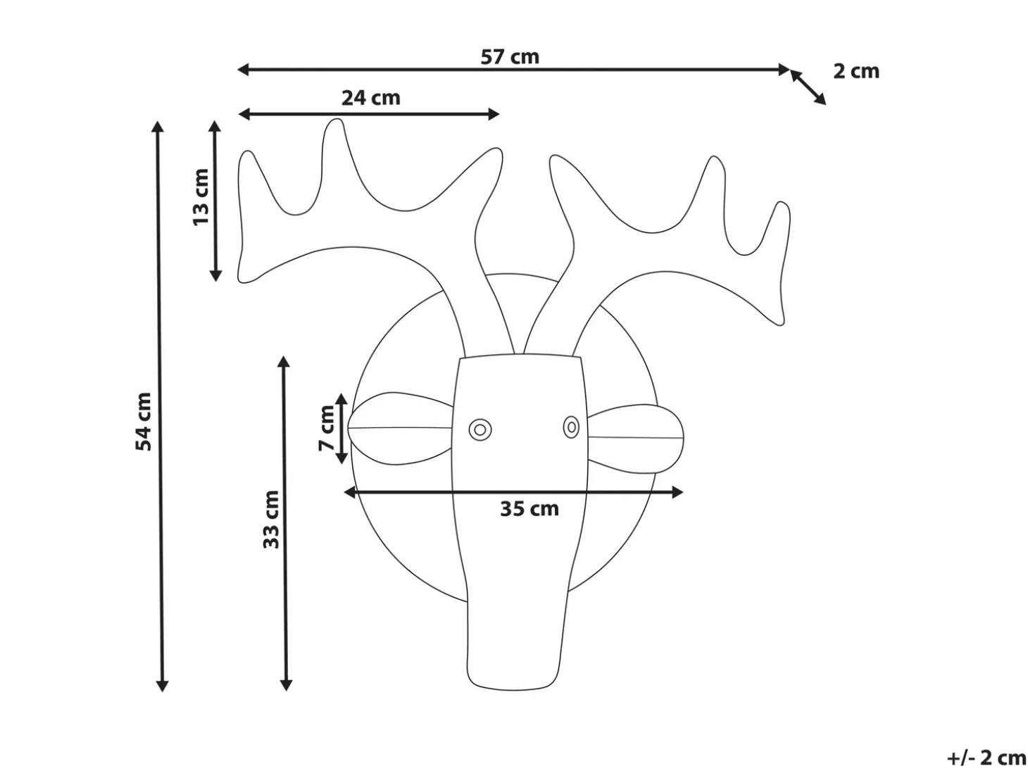 Vægdekoration Tyr FLUORINE Metal 54 cm Multifarvet