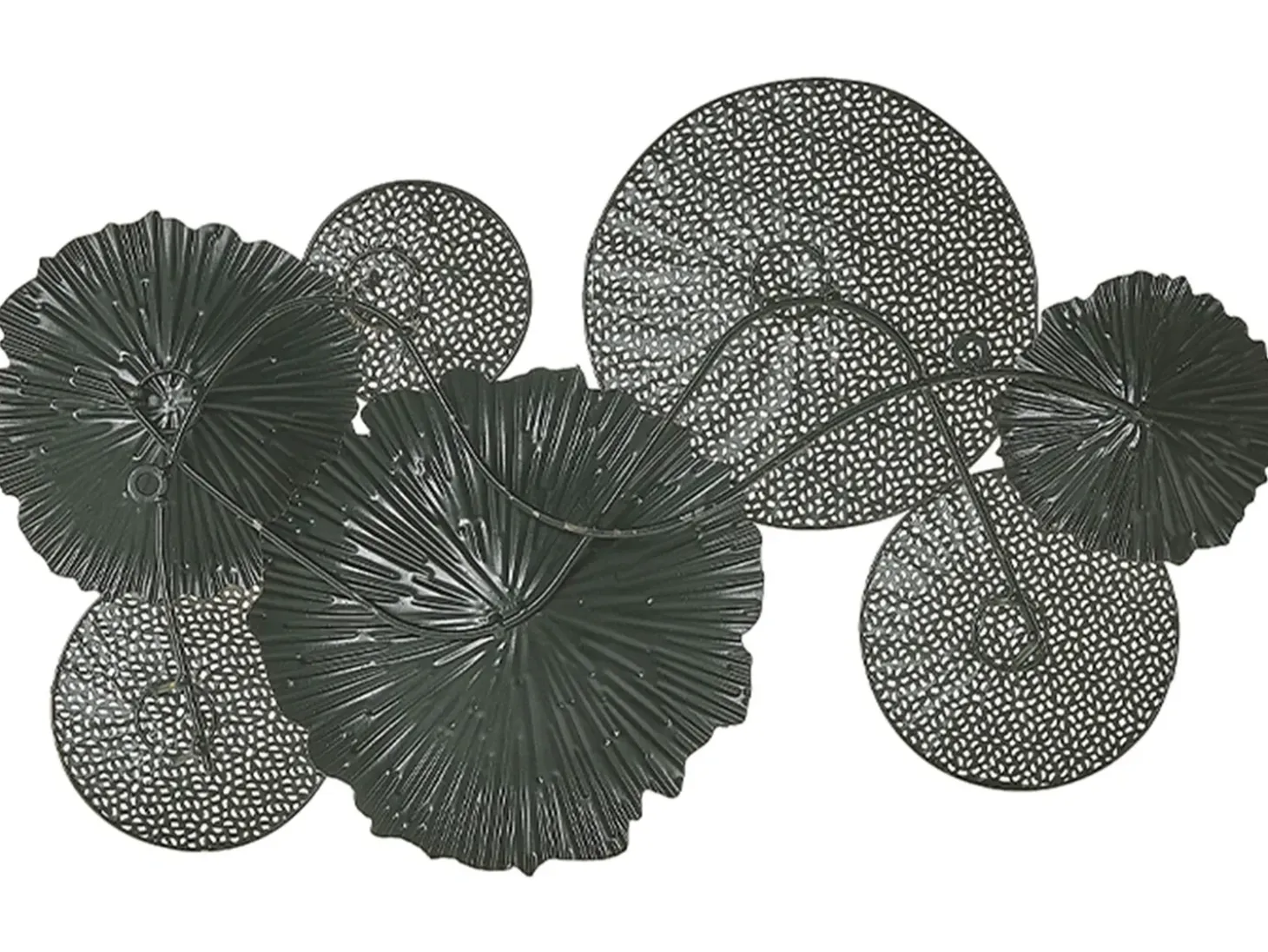 Vægdekoration ZIRCONIUM Metal 38 cm Sort