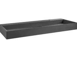 Væghængt dobbelt håndvask QUENKO Sort 120 x 46 cm Mineralstøbning