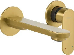Væghængt håndvaskarmatur GUATAVIA Messing Guld
