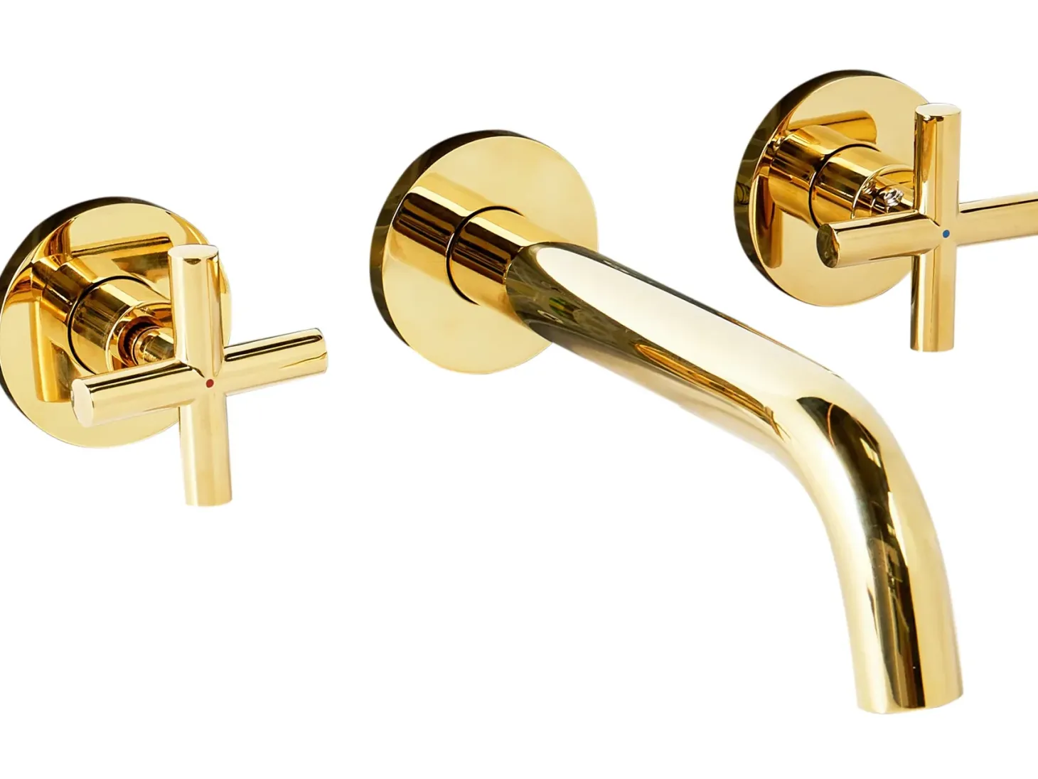 Væghængt håndvaskarmatur KAIETEUR Messing Guld