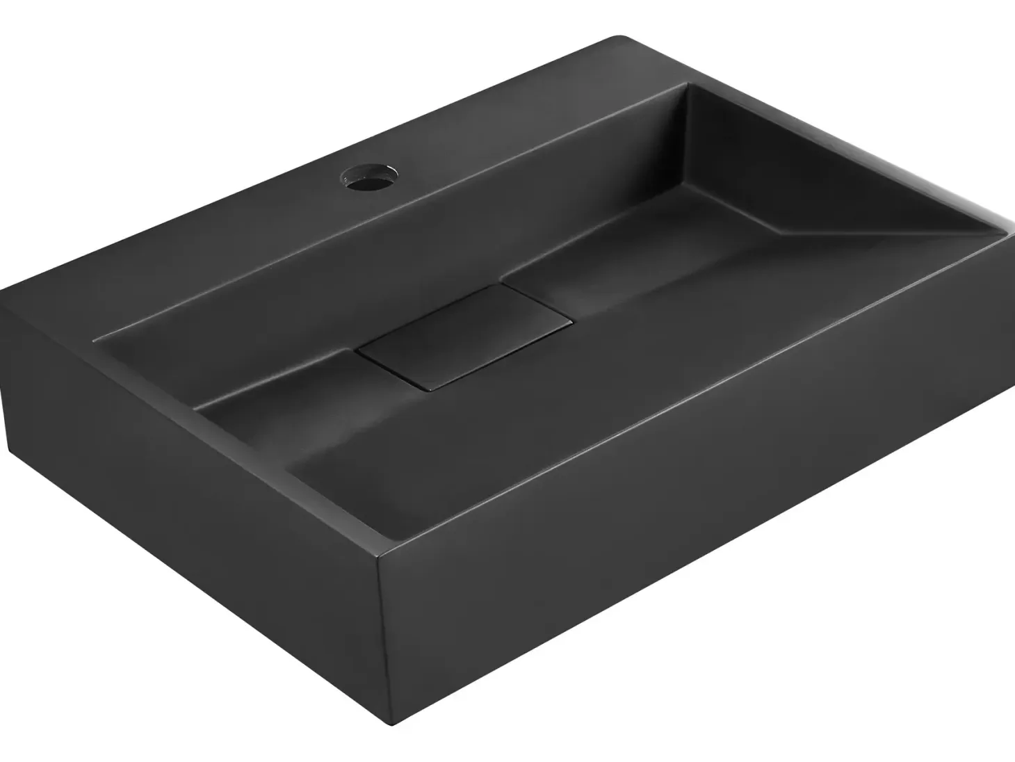 Væghængt håndvask QUENKO Sort 50 x 38 cm Mineralstøbning