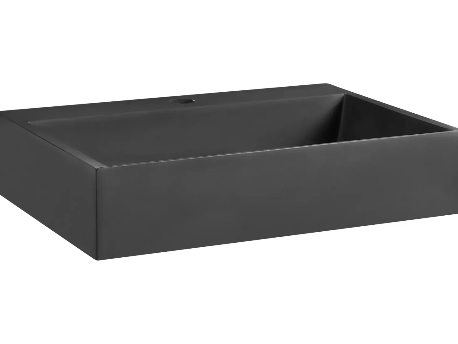 Væghængt håndvask QUENKO Sort 50 x 38 cm Mineralstøbning