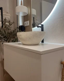Væghængt vaskeskab ALZIRA 80 cm Hvid