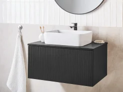 Væghængt vaskeskab ALZIRA 80 cm Sort