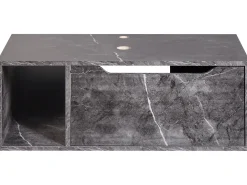 Væghængt vaskeskab CASCAVEL 80 cm Sort marmor