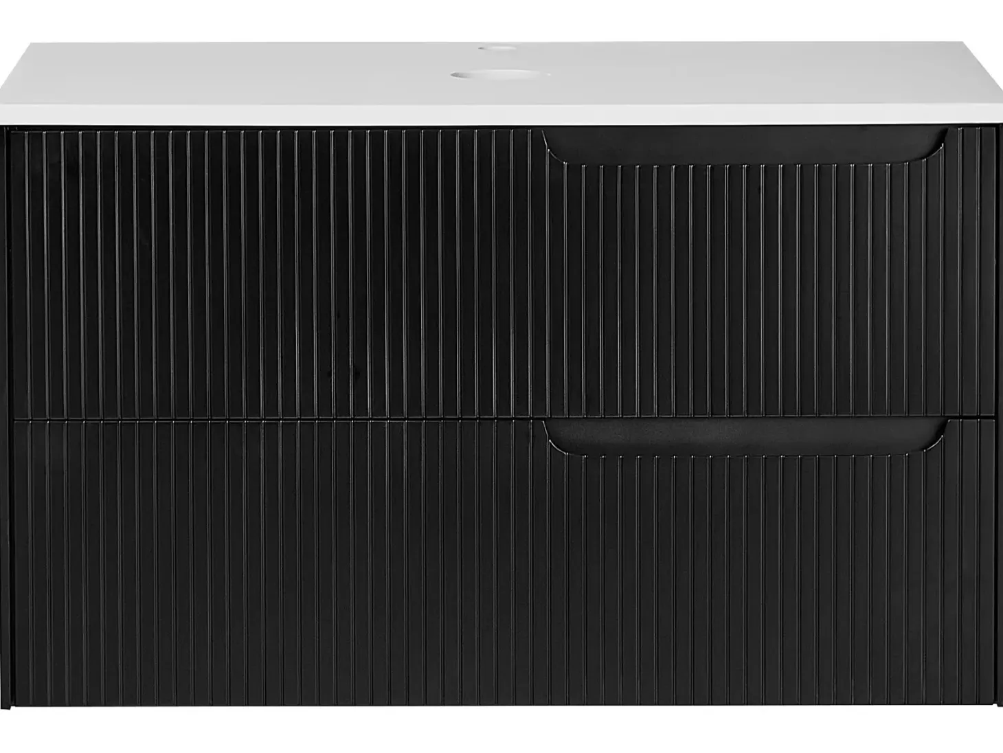Væghængt vaskeskab QUINTELA 80 cm Sort
