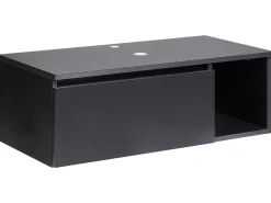 Væghængt vaskeskab RUPANCO 80 cm Sort