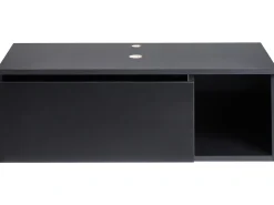 Væghængt vaskeskab RUPANCO 80 cm Sort