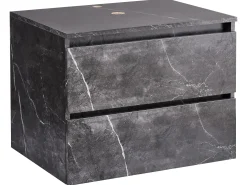 Væghængt vaskeskab SERRA 60 cm Sort marmor