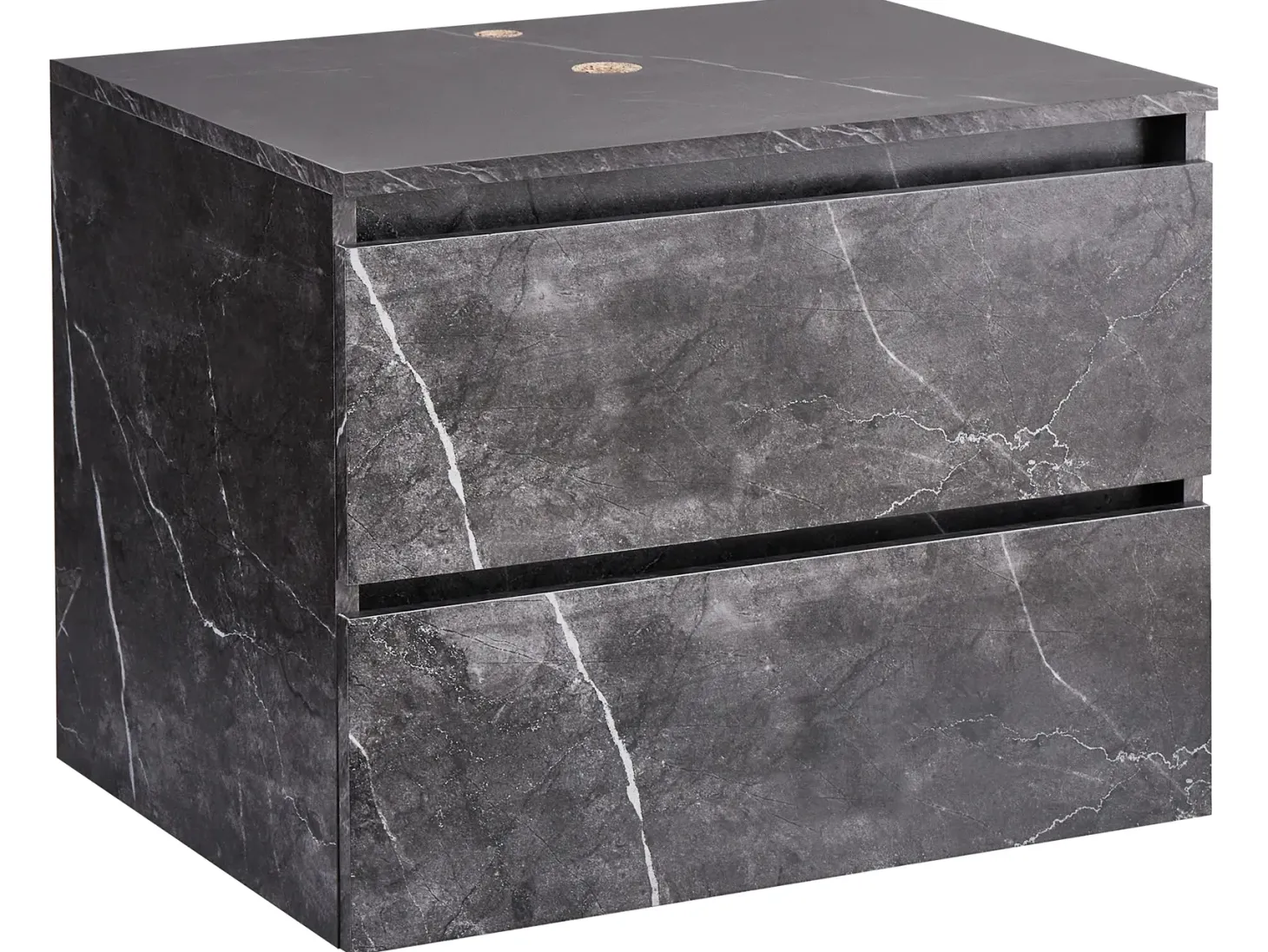 Væghængt vaskeskab SERRA 60 cm Sort marmor