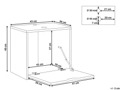 Væghængt vaskeskab SUZANO 45 cm Sort