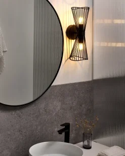 Væglampe PARADA Sort Metal