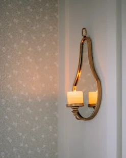 Væglysestage BAZARNES Metal 45 cm Guld