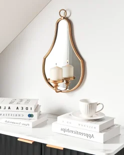 Væglysestage BAZARNES Metal 45 cm Guld