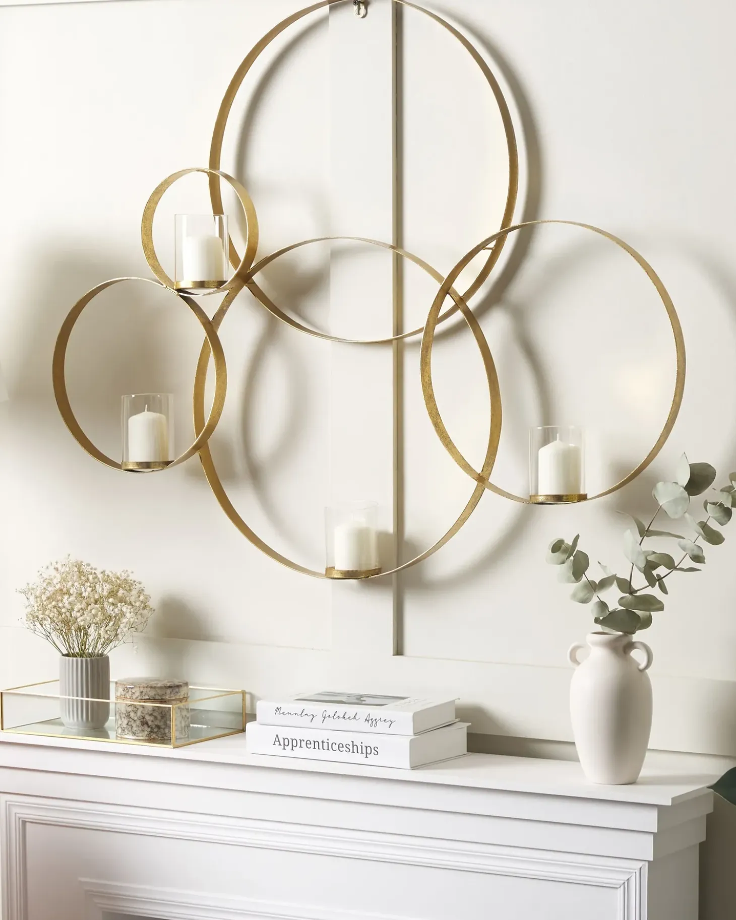 Væglysestage BURU Metal 80 cm Guld