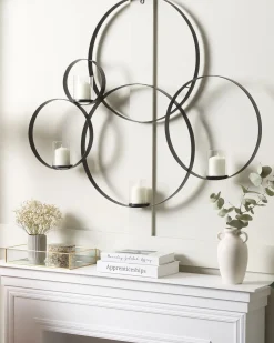 Væglysestage BURU Metal 80 cm Sort