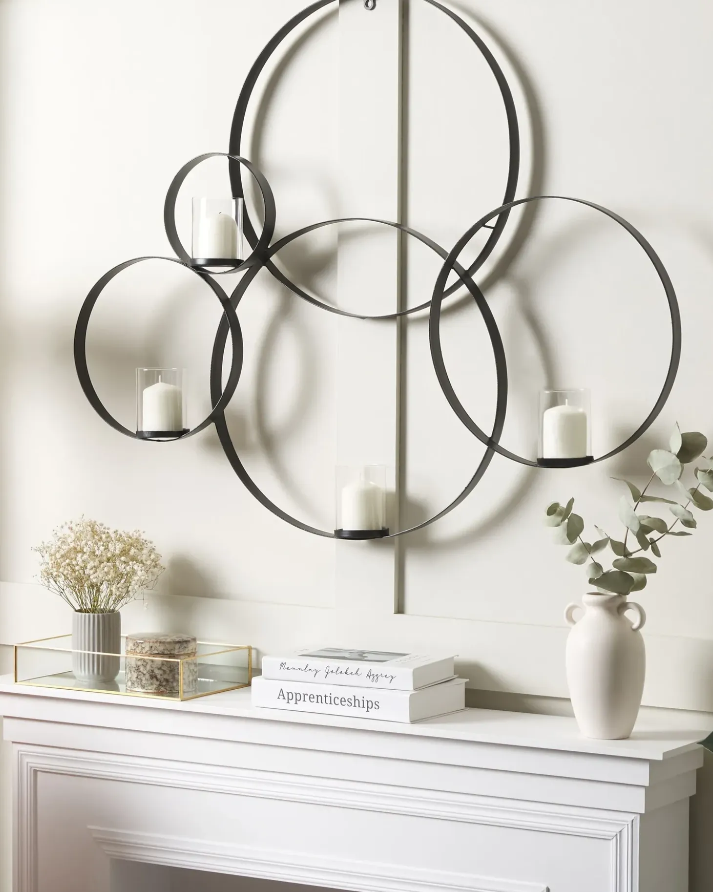 Væglysestage BURU Metal 80 cm Sort