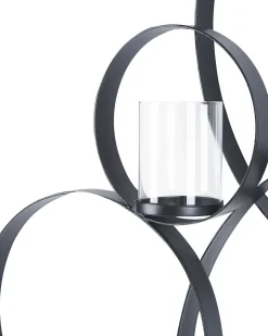 Væglysestage BURU Metal 80 cm Sort