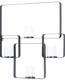 Væglysestage PALAWAN Metal 65 cm Sort