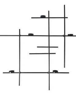 Væglysestage PORTO 74 cm Sort