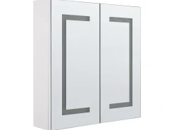 Vægmonteret spejlskab til badeværelset LED MAZARREDO 60 cm 60 cm Hvid