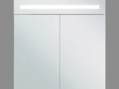 Vægmonteret spejlskab til badeværelset LED JARAMILLO 60 cm 60 cm Hvid