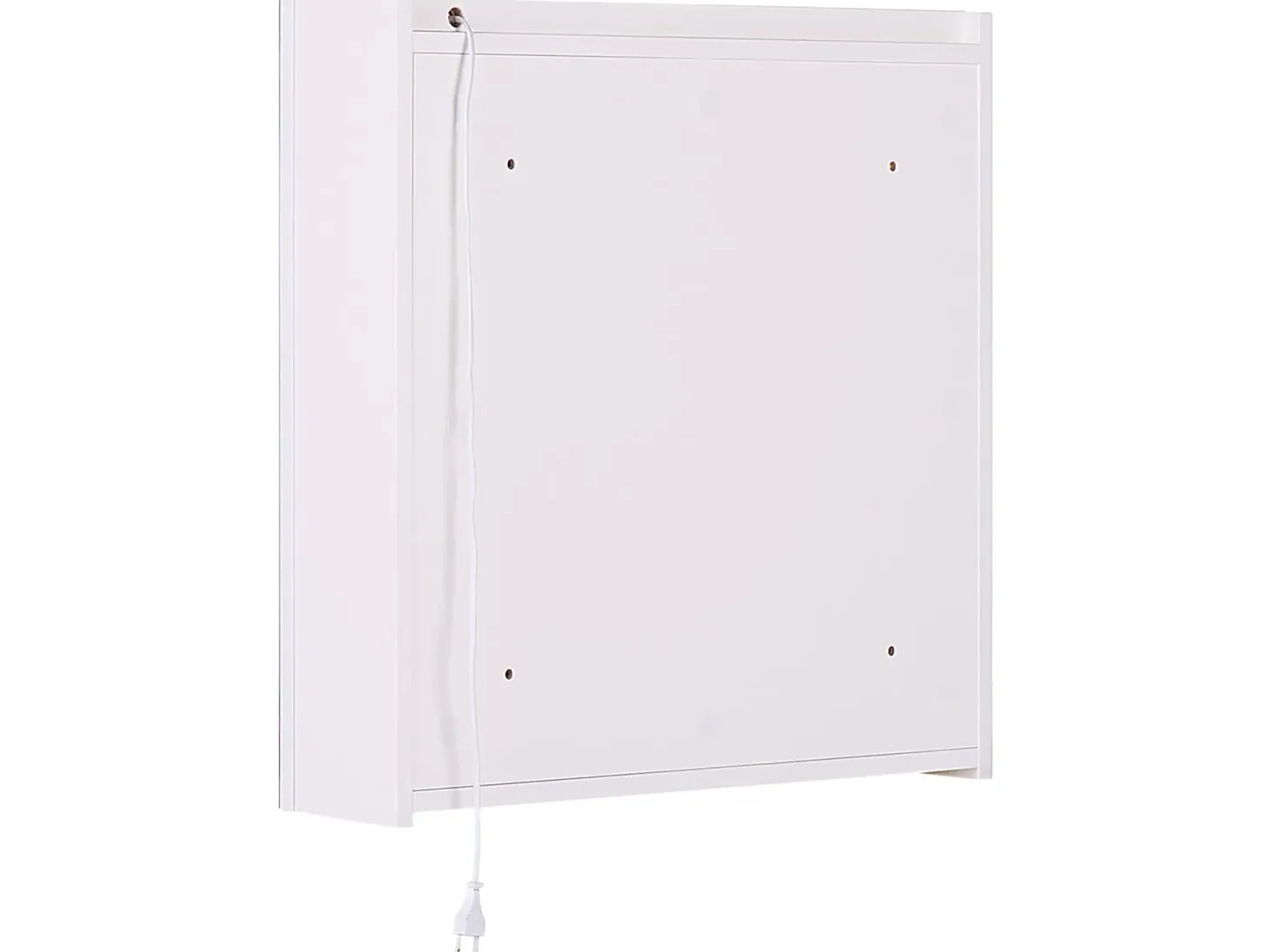 Vægmonteret spejlskab til badeværelset LED CHABUNCO 60 cm 60 cm Hvid